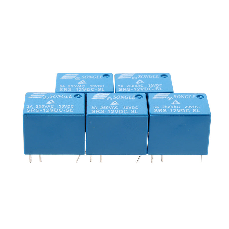 5Pcs SRS-05V 12VDC-SL 5V 12V 24V DC 3A 6Pin Relay Module