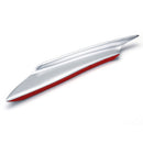 4pcs Universal Plastic Silver Car Body Front Bumper Splitter Canards Fin Exterior