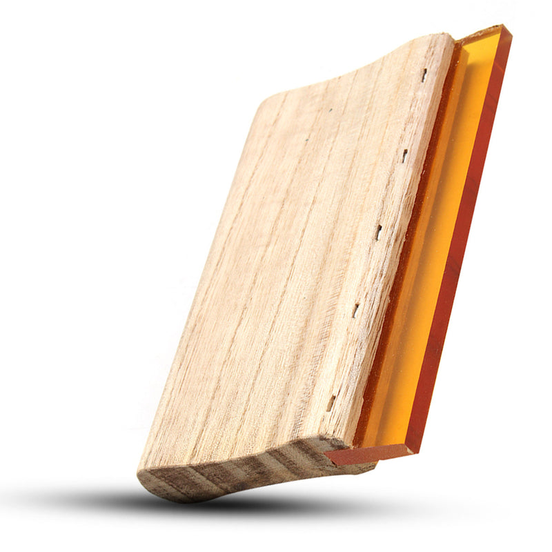 75 Durometer 20cm 8 Inch Silk Screen Scrapers Printing Squeegee Wooden Handle Rubber Blade