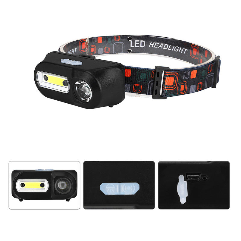 Xmund HL8 700LM XPE+COB LED Smart Sensor HeadLamp USB Interface Waterproof Outdoor Camping Hiking Cycling Fishing Light