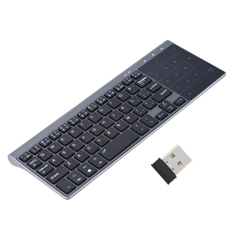 XUEME Ultra-slim 2.4G Wireless bluetooth Portable Keyboard with touchpad Dual System Universal Touch Mouse Suitable for Laptop/Desktop/Smart Phone/Tablet