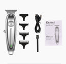 Kemei-1949 All Metal Professional Hair Clipper Men Electric Cordless Hair Trimmer 0mm Baldheaded T Blade Haircut Machine Barber