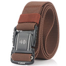 TUSHI 125cmx3.8cm Men Tactical Belt Outdoor Zinc Alloy Quick Release Buckle Casual Belts Waist Belts