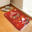 3D Christmas Santa Claus Anti-slip Kitchen Room Floor Mat Flannel Carpet Rug