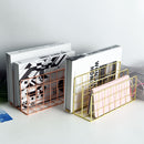 Miwoo MW-021 Simple Iron Bookshelf 3 Slots Desktop Books Files Organizer Holder