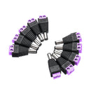 10Pcs CCTV Cameras 2.1mm x 5.5mm Male DC Power Plug Adapter Jack Adapter Connector Plug Socket CCTV Security Camera Surveillance LED
