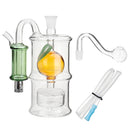 LED Water Pipe High Borosilicate Glass Pipe Bottle Mute Pot