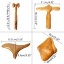 4Pcs Wooden Acupoint  Massager  Accessories Health Care Therapy Body Relax Roller Tool Set
