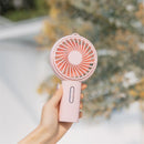Well Star WT-F20 Mini Handheld Base Fan Rechargeable USB Fan with Lanyard 3 Gear Portable Desktop Cooling Fan for Home Office Outdoor