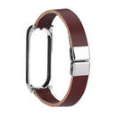 Bakeey Retro Butterfly Push Button Deployment Buckle PU Leather Watch Band Strap Replacement for Xiaomi Mi band 3 Xiaomi Mi band 4