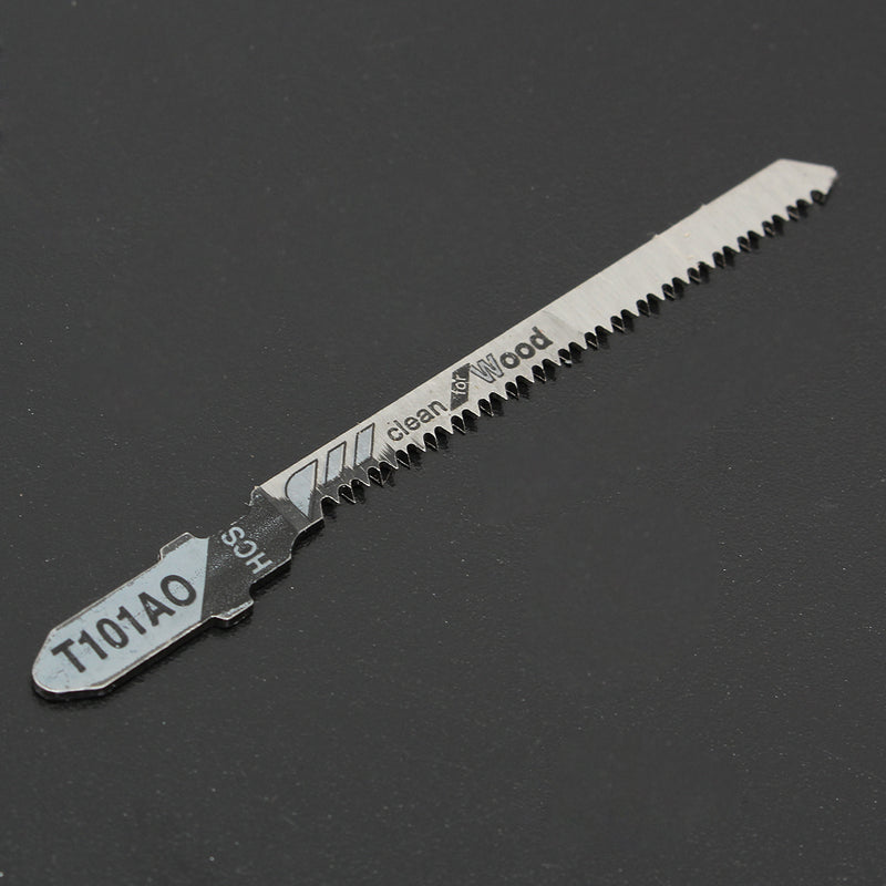 5pcs T101AO HCS T-Shank Jigsaw Blades Curve Cutting Tool For Wood Plastic