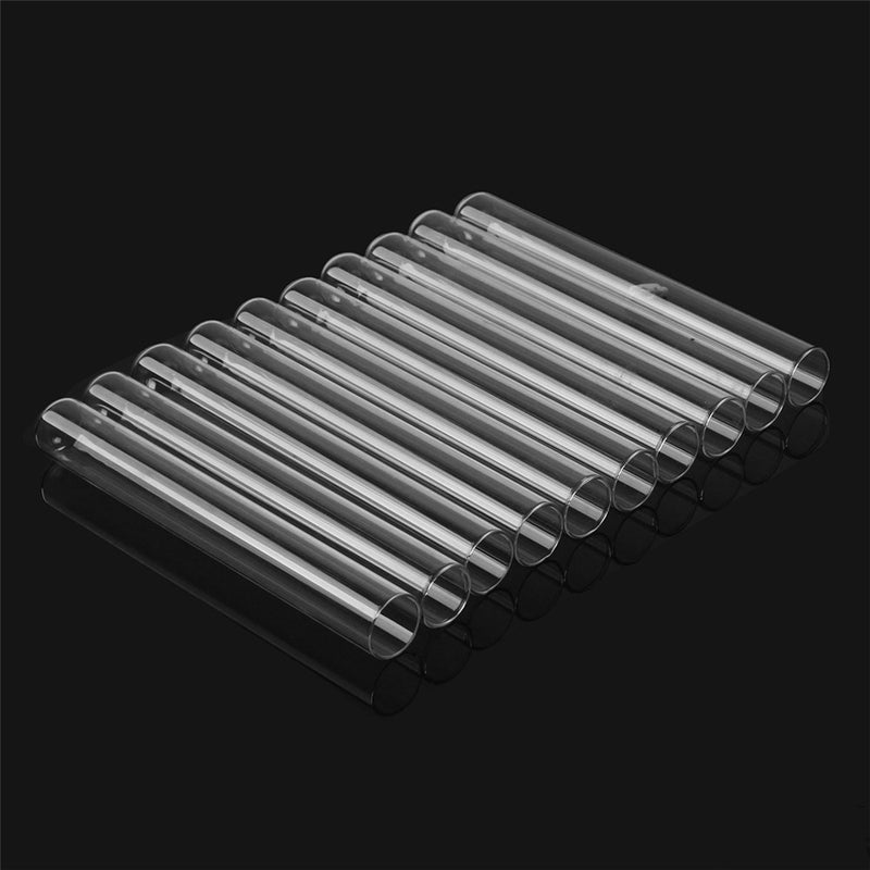 10Pcs 20x150mm Borosilicate Glass Test Tube Tubing Blowing Pyrex Tubes 38mL
