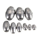 50pcs Metal Olive Shape Leads Sinkers Fishing Sinker Pure Lead Making Sea Fishing Sinker Tackle