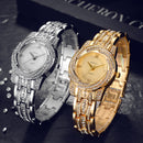 BAOSAILI BSL1030 Gold Plated Shining Quartz Watch Rhinestones Ladies Bracelet Watch