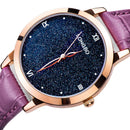 LONGBO 5052 Women Blue Sky Vast Universe Fashion Leather Band Quartz Watch
