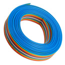 3pcs 5M 1.27mm Pitch Ribbon Cable 16P Flat Color Rainbow Ribbon Cable Wire Rainbow Cable