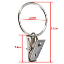 10pcs Metal Shower Curtain Rod Hook with Clip Bathroom Fitting