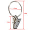 10pcs Metal Shower Curtain Rod Hook with Clip Bathroom Fitting