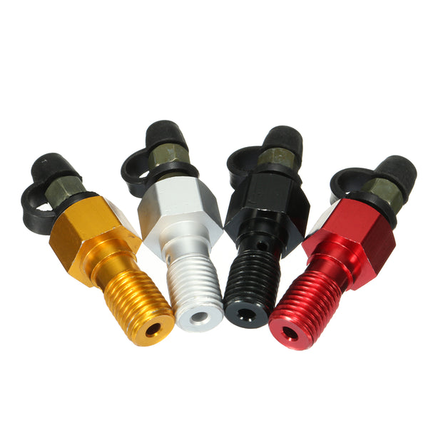 M10x1.25mm Motorcycle Brake Caliper Bleed Screw Nipple Dust Cap Washer