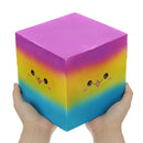 Huge Squishy Square Cake Rainbow Colour Kawaii Cute Soft Solw Rising Toy Cartoon Gift Collection