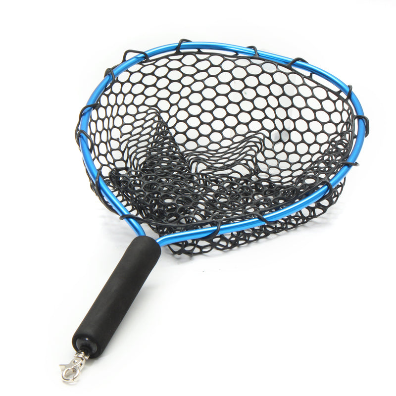 54*30cm Landing Fly Fishing Net Mesh Trount Bass Fishing Catch With Elastic Rope And Clip