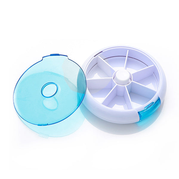 Honana HN-P1 Travel 7 Compartment Pill Box Medicine Rotation Holder Organizer Container Case