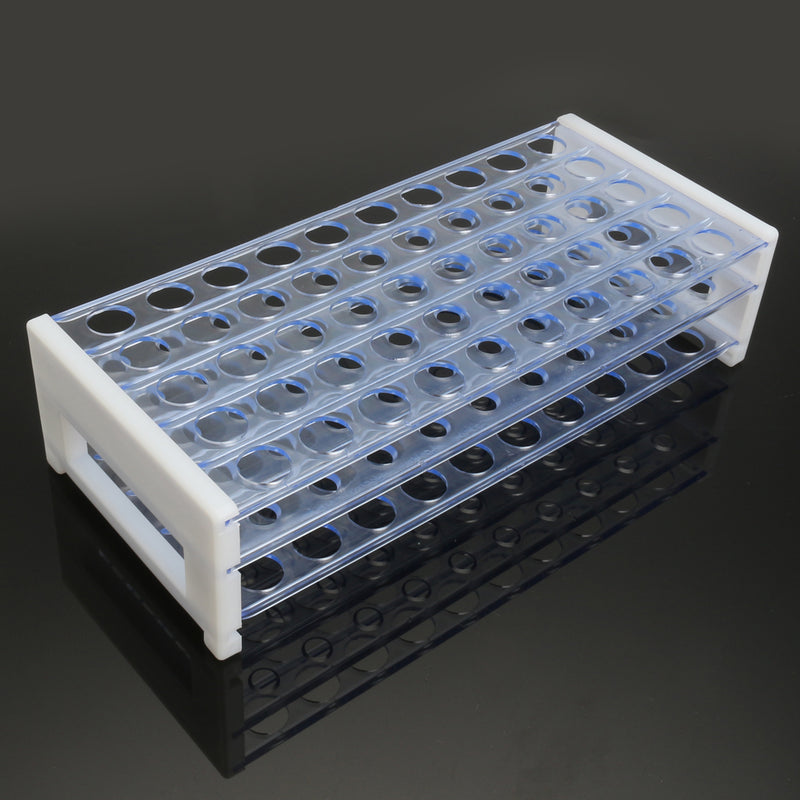 3 Layers Plastic Lab Test Tube Rack Holder Detachable Centrifuge Tube Stand for 13/16/18mm Tubes 40/50 Holes