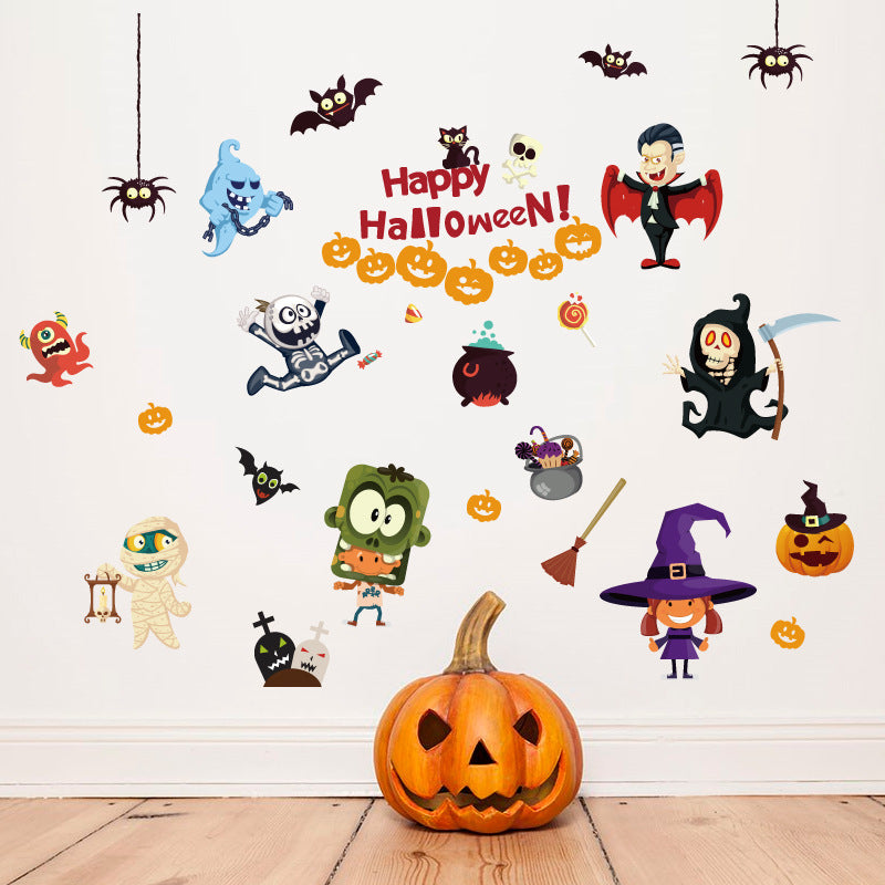 Miico SK9096 Halloween Cartoon Sticker Wall Sticker For Halloween Party Room Decoration
