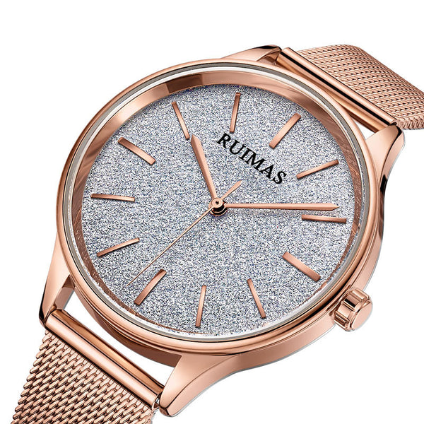 RUIMAS 524 Fashion Women Watch Starry Sky Dial Hardlex Mirror Waterproof Quartz Watch