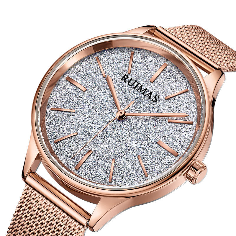 RUIMAS 524 Fashion Women Watch Starry Sky Dial Hardlex Mirror Waterproof Quartz Watch