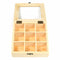 9 Compartments Wooden Tea Bag Jewelry Organizer Chest Storage Box Glass Top Log