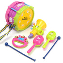 5Pcs Kids Baby Roll Drum Musical Instruments Band Kit Children Toy Gift Set