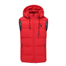 Electric Winter Warm Heated Waistcoat USB Charging Cotton Intelligent Heating Hooded Jacket Clothing
