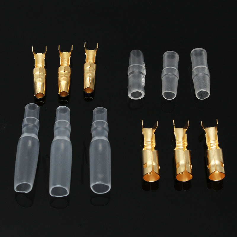 50 Sets 3.9mm Male & Female Motorcycle Bullet Connector Socket Classic Terminals