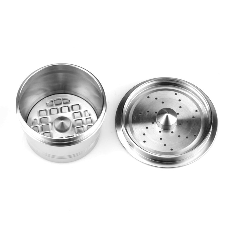 Stainless Steel Refillable Coffee Capsule Cup Reusable Coffee Pods w/ Pods Holder Spoon Brush for Tchibo Coffee Machine