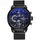 NAVIFORCE 9068 Stainless Steel Strap Quartz Watches Waterproof Week Display Men Watch