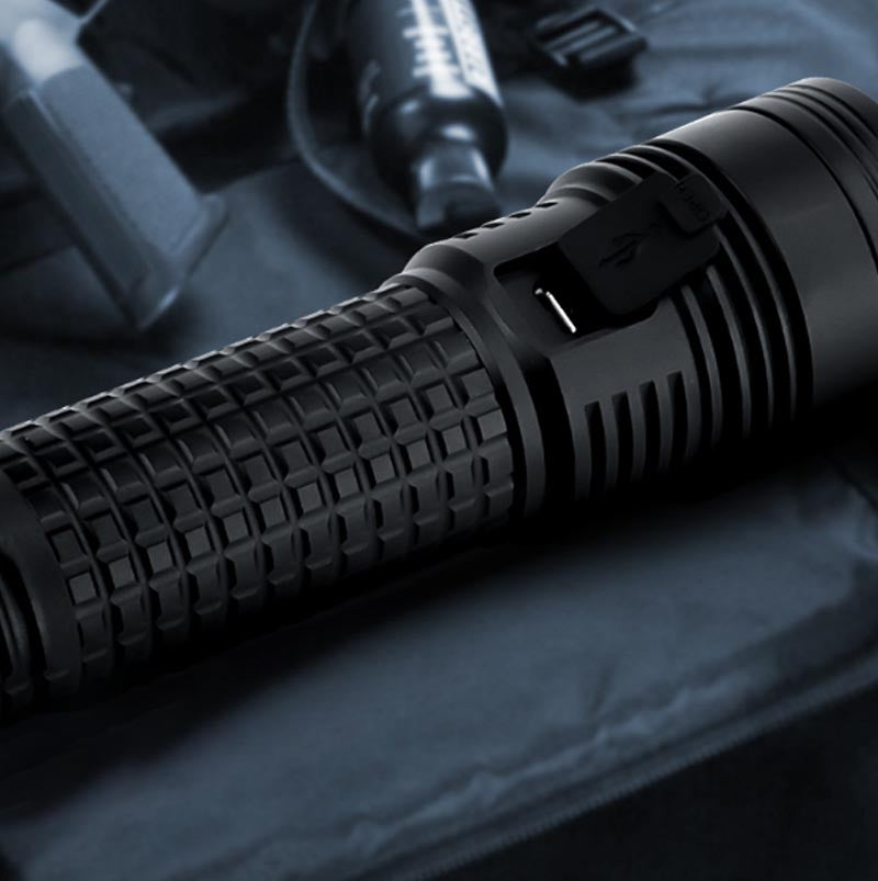 SKYFIRE SF-418 L8 1800 Lumens Flashlight  USB Charging 26650 Battery 4 Modes Waterproof Tactical Torch Light Work Lamp