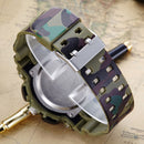 SBAO S8017-1 Dual Display Digital Watch Men Backlight Stopwatch Alarm Waterproof Sport Watch