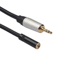 REXLIS 3.5mm Male to Female Audio Cable 0.3m Aluminum Alloy Shell Plug Video Cable for Tablet