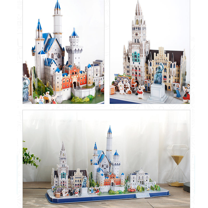 3D Puzzles Models Taj Mahal Colosseum Architecture Model Kits Adult Kid Toys Gift