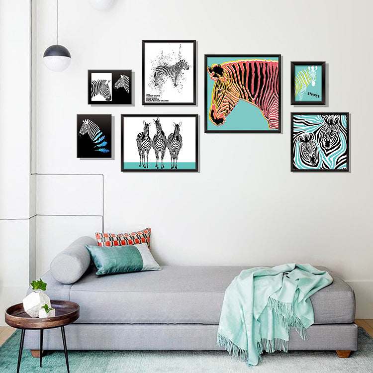 Miico Seven-dimensional Stereo Photo Frame Art Zebra Wall Sticker