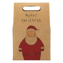 Merry Christmas Paper Bags Biscuits Portable Tote Bag for Cafe Bakery Box Gift