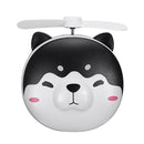 USB Rechargeable Mini Portable Fan with Makeup Mirror Led Light Pocket Handheld Fan