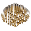 19pcs HSS 1-10mm Titanium Coated Twist Drill Bit Set Straight Shank Twist Drill for Metal Wood Drilling