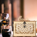 Rustic Wedding Card Box Birthday Party DIY Wooden Gift Case With Lock Weddings Decor