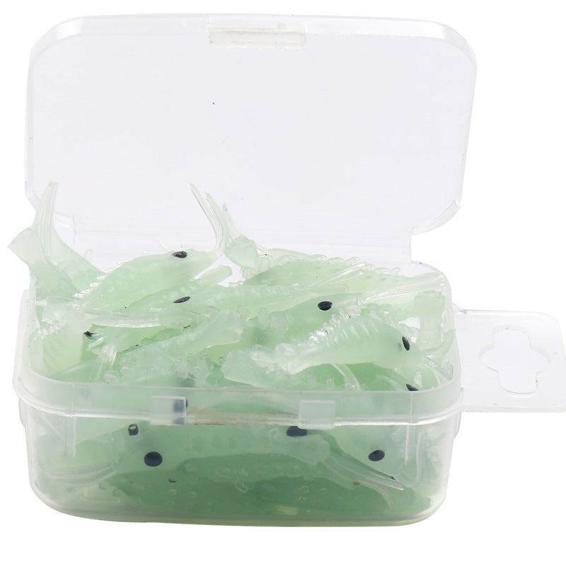 ZANLURE 50 Pcs Soft Rubber Bait 3cm Artificial Fishing Lure Luminous Hrimp Bait