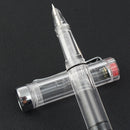 LANBITOU 3059 Piston Transparent Fountain Pen 0.38mm/0.5mm Fine Nib Smooth Writing Pen