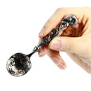 Honana 5 Pcs/Set Mini Bronze Vintage Royal Style Coffee Cooking Spoon Ice Cream Dessert Sugar Scoop