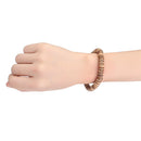 4pcs Men Retro Stretch Cowhide Bracelet Row Set Woven Wristband Fashion Jewelry