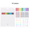 Kinbor DTB6698 5/10 Colors Colorful Press Gel Pens 0.5mm Frosted Barrel Drawing Writing Pen Office School Supplies Gifts